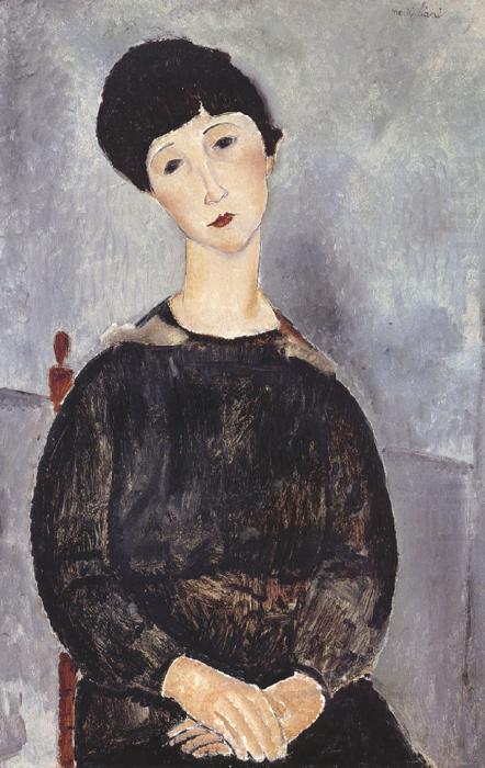 Amedeo Modigliani Young Seated Gil with Brown Hair (mk39) china oil painting image